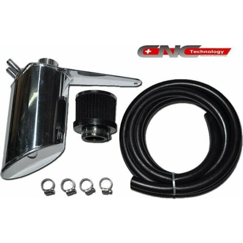 XR6_SI - Chrome FORD FALCON BA BF FG TERRITORY CATCH CAN BREATHER TANK XR6 TURBO + 3M HOSE KIT
