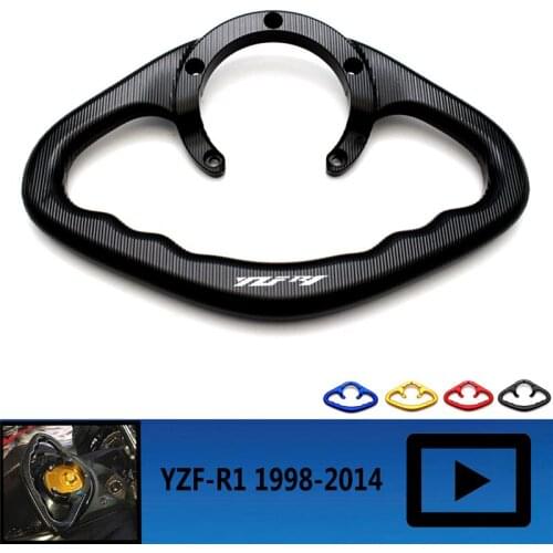 YZF R1 1998-2014 2013 Motorcycle Accessories CNC Passenger Handgrips Hand Grip Tank Grab Bar Handles Armrest For Yamaha R1