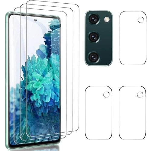 2 In1 Tempered glass For Samsung Galaxy S20 FE 5G 2020 A31 A41 M51 Camera Lens Screen Protector glass on Samsung S20 FE glass