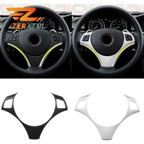 Zeratul for BMW 1 Series E82 E87 2004 - 2011 ABS Car Steering Wheel Panel Protection Cover Frame Sequins Trim Accessories