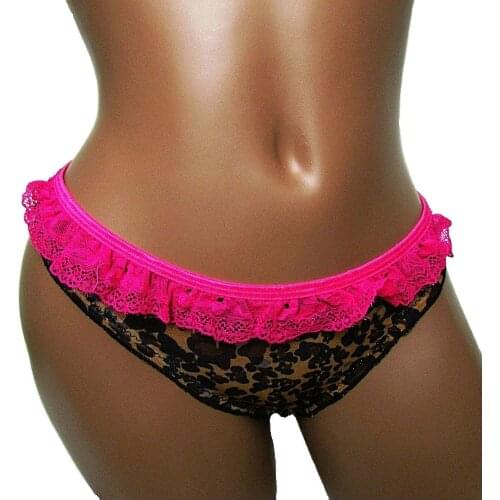 Candy Cherries Women Sexy Thongs Leopard Tanga Sweety Panties Girlfriend G-String Lady Underwear Valentinas Gift Knickers