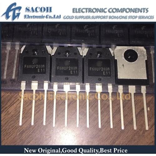 10Pcs FFA60UP20DN F60UP20DN TO-3P 60A 200V Ultrafast Recovery Rectifier Diode