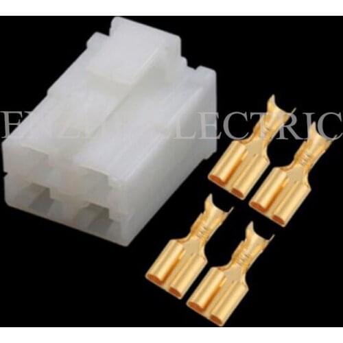 100SET 7123-2840 wire connector female cable connector terminal 4-pin connector Plugs sockets seal DJ7042A-6.3-21