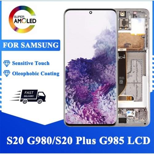 100% Original Display For Samsung Galaxy S20 G980F G980F/DS LCD For Samsung S20 Plus G985F Touch Screen Digitizer Assembly