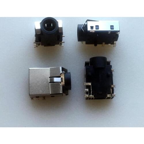 2PCS)Notebook audio headphone socket 3.5mm jack 6p patch foot with spring band