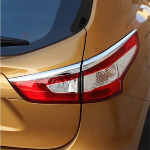 ABAIWAI Car Modification Tail Headlights Chrome Sticker For Nissan Qashqai Auto Trim Automotive Supplies 2014 to 2016 2017 4pcs