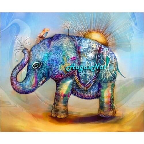Elephant diamond painting full round cartoon wall art animal decor diamond dots needlework diamond mosaic children cartoon toyi