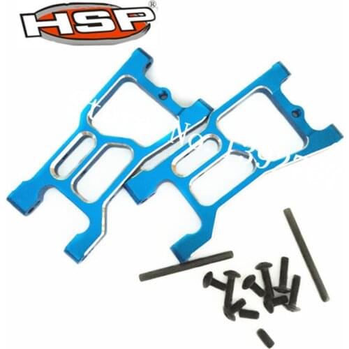2Pcs HSP 1/16 Upgrade Parts Aluminum Rear Lower Suspension Arm 86605 286021 286621 RC Car Truck Kidking Kingliness Troian METEOR
