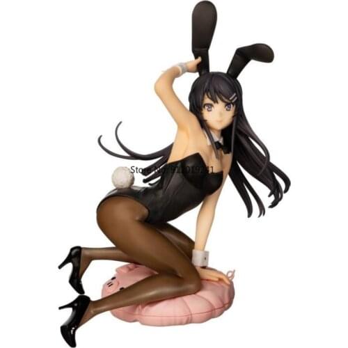 Anime Original genuine Rascal Does Not Dream of Bunny Girl Senpai Sakurajima Mai Kneeling posture PVC Action Figure Model Toys