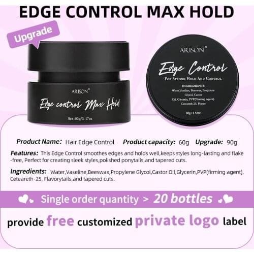 ARISONHAIR Hair Edge Control improve messy Hair Styling Gel Hair Oil Wax Cream Curls Control Long-lasting Broken Hair