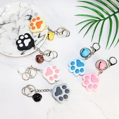 Cat Claw + Bell Keychain Luggage Pendant Key Ring Fashion Jewelry Lady Girl Pendant