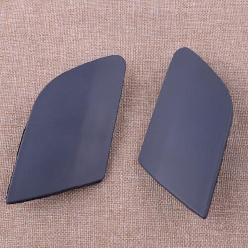 CITALL 2pcs Front Left&Right Bumper Headlight Headlamp Washer Nozzle Jet Cover Fit for VW GTI Rabbit Jetta MK5 1k5 955 110a