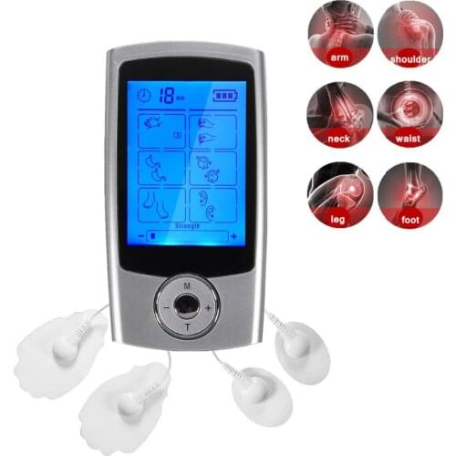 Electric EMS TENS Machine Physiotherapy Acupuncture Massager Full Body Digital Therapy Massage Pain Relief 16 Modes Dual Output