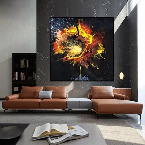 ART Abstract Colorful Pictures Canvas Painting Quadro Flower Posters Prints Wall Art For Living Room Home Decorative Paintings