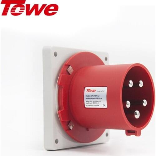 Towe Industrial Connector plug & socket 63A 3 4 5pins 3P+E Male and female set IP44 Waterproof