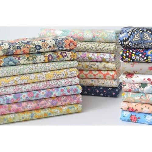 Liberty Cotton Poplin Muslin Fabric Thin Summer Floral For Sewing Clothes DIY Handmade Accessories By Half Meter