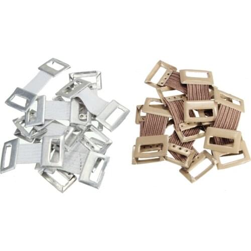 HOT!hot White Coffee Replacement Elastic Bandage Wrap Stretch Metal Clips Fixation Clamps Hooks First Aid Kit for Sport 10PC/Bag