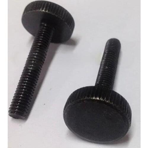 M4 Thumb Screw Flat head Knurled Screw GB835 Black 8mm-40mm Length