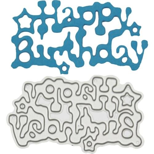 Metal Cutting die Letters Happy Birthday DIY Scrapbooking Paper Craft Handmade Album Card Punch Art Cut Dies