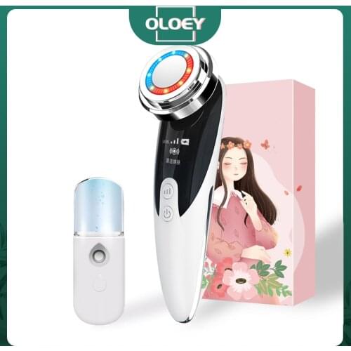 Facial Massager EMS Lifting LED Light Therapy Mesotherapy Face Massager Facial Cleansing Machine Skin Firming Wrinkle Removal