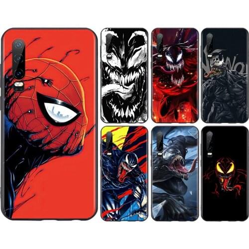 Marvel Avengers Super Hero Venom For Huawei P50 P40 P30 P20 P10 P9 P8 Lite E Pro Plus Lite Mini 2019 2017 Soft Phone Case