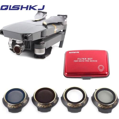 Snap On ND Filters Set 4Pcs ND4/8/UV/CPL Camera Lens Filter Bundle set Kit For DJI for DJI MAVIC Pro/platinum Camera Drone