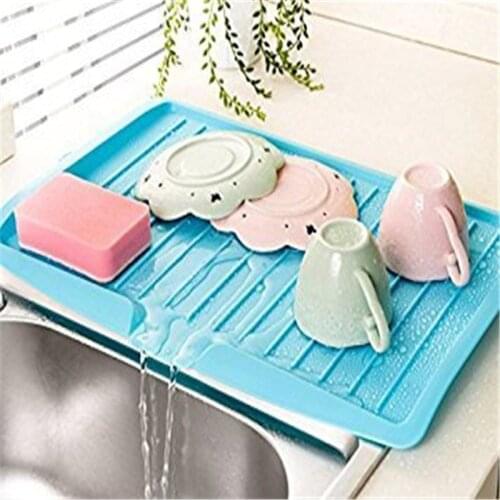 New Bowl Cup Drainer Dishes Sink Drain Plastic Tray Cutlery Filter Plate Storage Shelving Rack Drain Board Kitchen Tools Sink