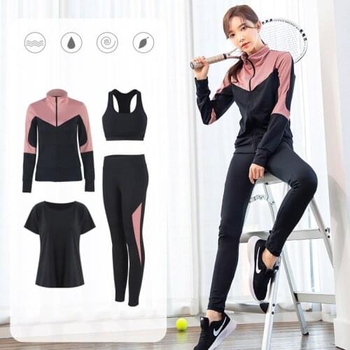Workout Set Gym Wear Sports Fitness Suit 2021 Autumn Yoga Set Tracksuit 2 Piece Set Women Clothing Sportswear Long Sleeves
