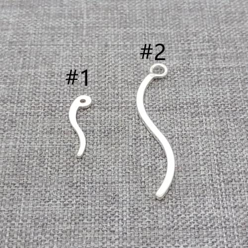 20 Pieces 925 Sterling Silver Twist Ear Wire Charms for Earring