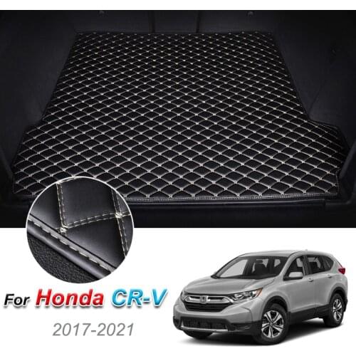 The Trunk Floor Leather Liner Car Trunk Mat Cargo Compartment Floor Carpet for Honda CR-V 2017-2021