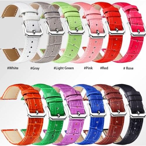 BINLUN Watchbands Genuine Leather Watch Band straps 12mm 14mm 16mm 18mm 20mm 22mm 23mm WristWatch accessories For Women Watches