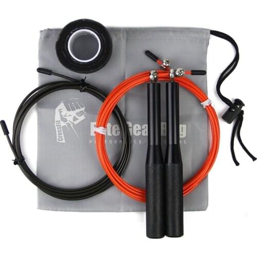 Aluminium Alloy Handle Speed Skipping Rope Ball Bearing Steel Wire Jump Rope with Spare Rope Free Bag Kinesiology Tape
