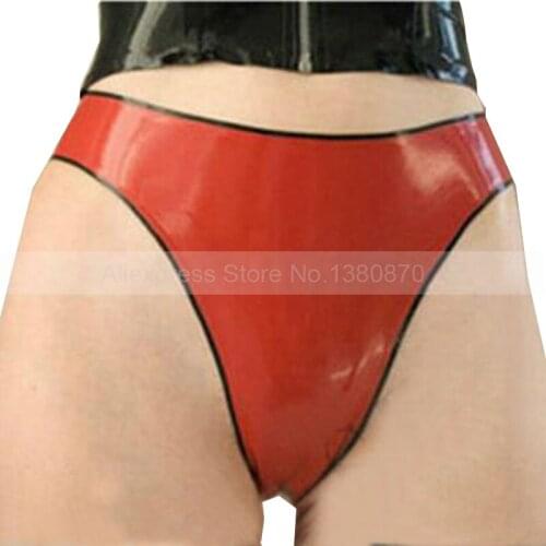 Sexy Female Latex Briefs Women Rubber Latex Lingerie Panties Underwear S-LPW052