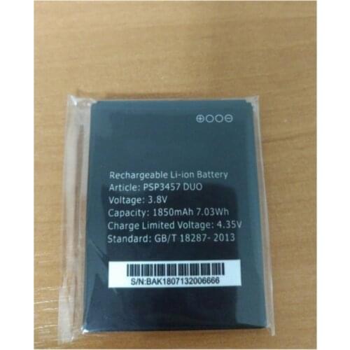 1850mah High quality Replacement Battery PSP3457 DUO Battery for Prestigio Wize F3 PSP3457 DUO PSP3457DUO Cell phone batteries