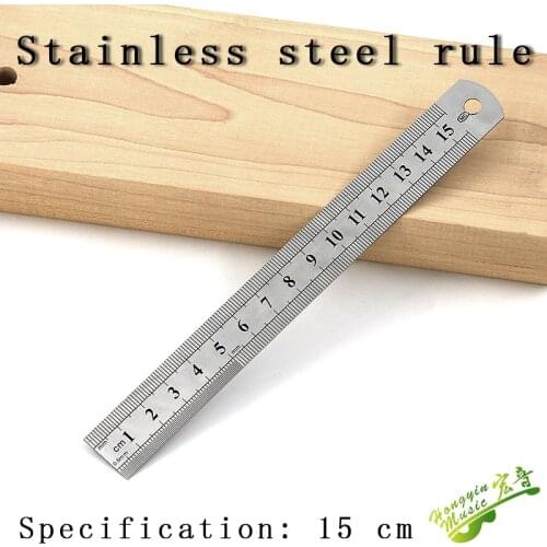 Steel ruler measuring hardware tools stainless steel ruler iron ruler steel ruler carpentry drawing thickening 15 cm