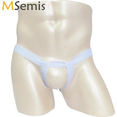 Men Sexy Nylon Bandage G-string Briefs Sissy Gay Porno Open Crotch Backless Bikini Thong Underwear US Stock Male Harness Panties