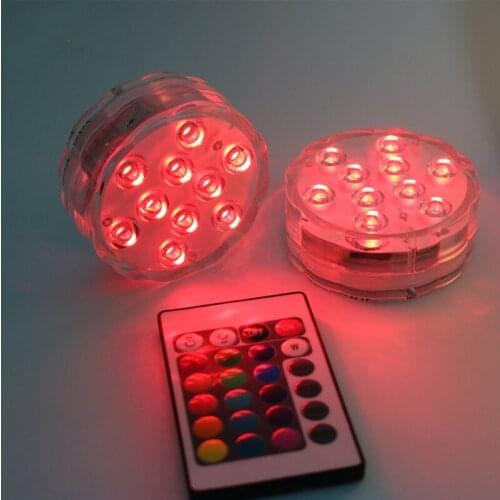 LED Remote Control Submersible Light Color Changing Waterproof Diving Lights X4YD