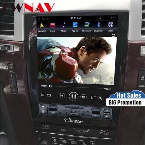Tesla style Android 7.1 big screen Car DVD For Cadillac Escalade 2007-2012 Auto Audio Video BT Radio Stereo GPS Navigation 1 din