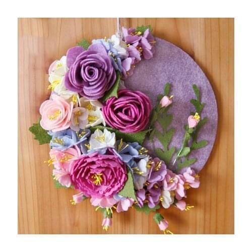 Wall hanging wall hanging decoration flower Creative Non-woven hand-made diy adult fabric material package