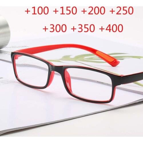 Super-soft Ultra-light TR90 Plastic frame Reading Glasses the elderly mirror Prescription glasses +1.0 1.5 2.0 2.5 3.0 3.5 4.0
