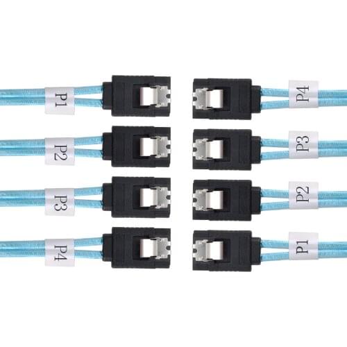 Chenyang Internal SAS 4 SATA Host to 4 SATA 7pin Target Hard Disk 6Gbps Data Server Raid Cable 50cm