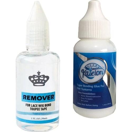 2pcs Lace Wig Glue WaterProof Wig Bonding Glue Invisible Adhesive with 1 bottle Remover for Wig Glue