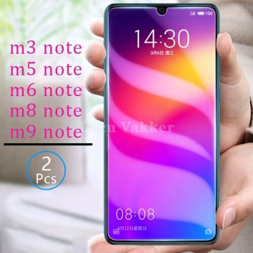 2pcs Tempered Glass for meizu m3 m5 m6 m8 m9 note Protective Glas Screen Protector on maisie m 3 5 6 8 9 not m8note protect film