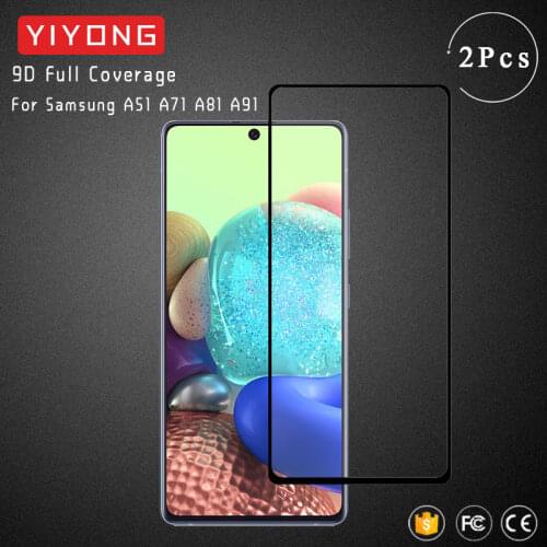 YIYONG 5D Full Glass For Samsung Galaxy A91 A51 A71 A81 Tempered Glass Screen Protector For Samsung A41 M31 A31 A21S A11 M11 M21