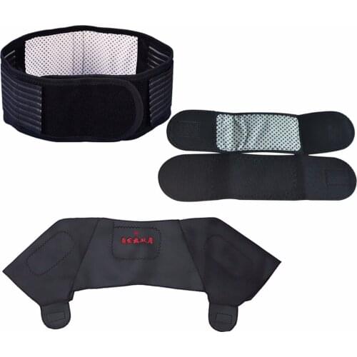 1pcs Waist Belt & 1pcs Shoulder Pad & 1pair Wrist Bracers Tourmaline Self Heating Massage Magnetic Therapy Health Care Support