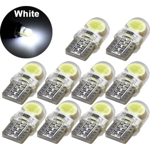 10 PCS/Lot T10 W5W LED COB Bubl Car Interior Dome Light 12V 7000K White Auto Wedge Side Door Signal Lights Turn Siangl Lamp