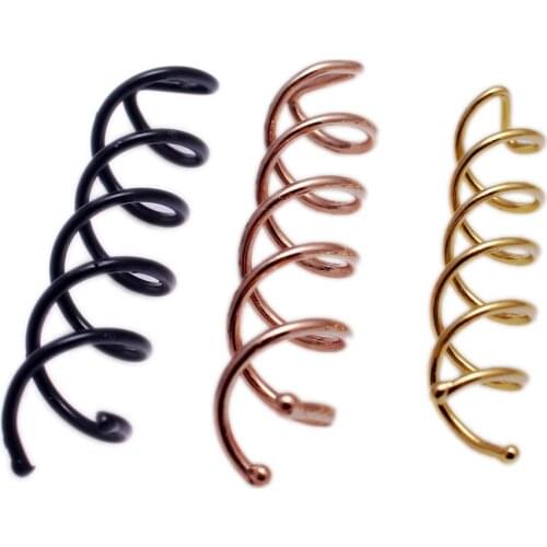 10Pcs Spiral Spin Screw Bobby Pin Hair Clip Twist Braiders Barrette Black Hairpins Hair Braider Styling Accessories