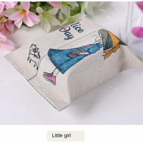 18*24cm Cotton and Linen Seat Type Paper Covers Removable Tissue Box Holder for Car Tissue Case