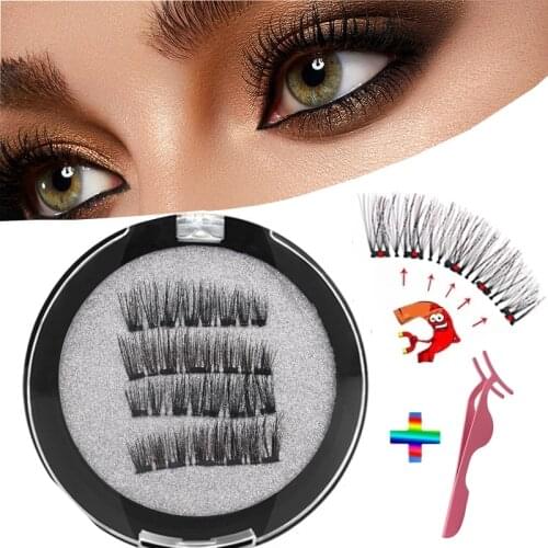 5 magnet magnetic eyelashes makeup eyelashes natural magnetic eyelashes reusable eyelash tweezers free shipping