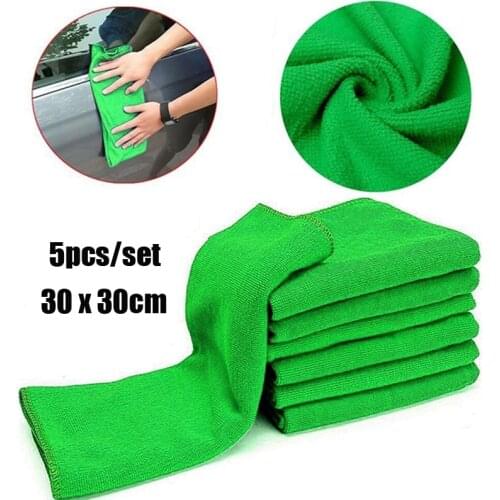 5pcs/set 30 x 30 cm New Cloths Cleaning Duster Microfiber Car Wash Towel Auto Care Tools Car Maintenance Accessories